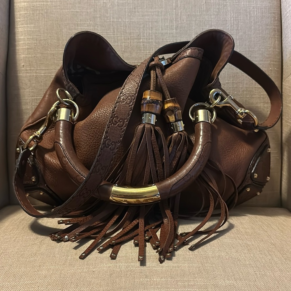 Gucci Brown Indy Hobo bag